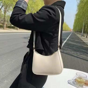 EllaRetro Hobo – Solid Color PU Shoulder Bag